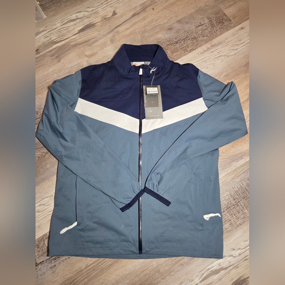Men's KJUS Dexter II Waterproof Rain Jacket 2.5L Steel Blue Size 50 M